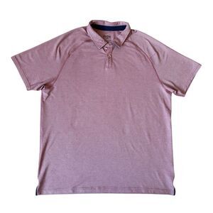 Rhone Delta Pique Polo Shirt Golf Short Sleeve Misty Rose size XL
